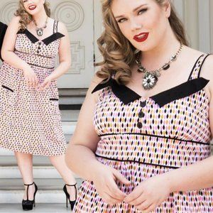 Retro Plus Sz Pin Up Dress 1x 2x SWAK Curvy